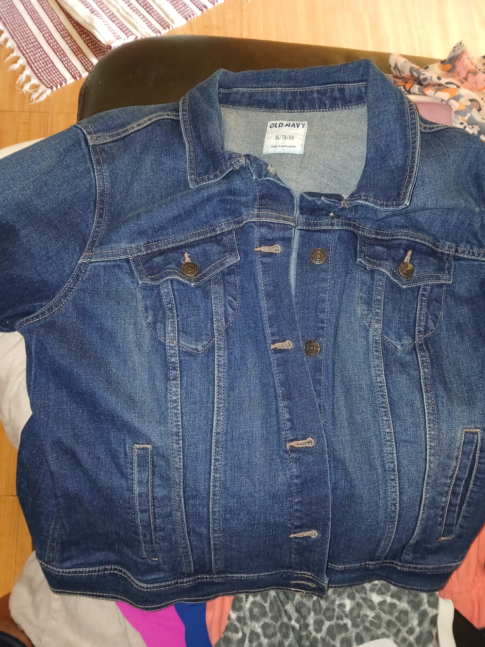 Old Navy Dark Blue Denim Jacket - Classic Trucker Style